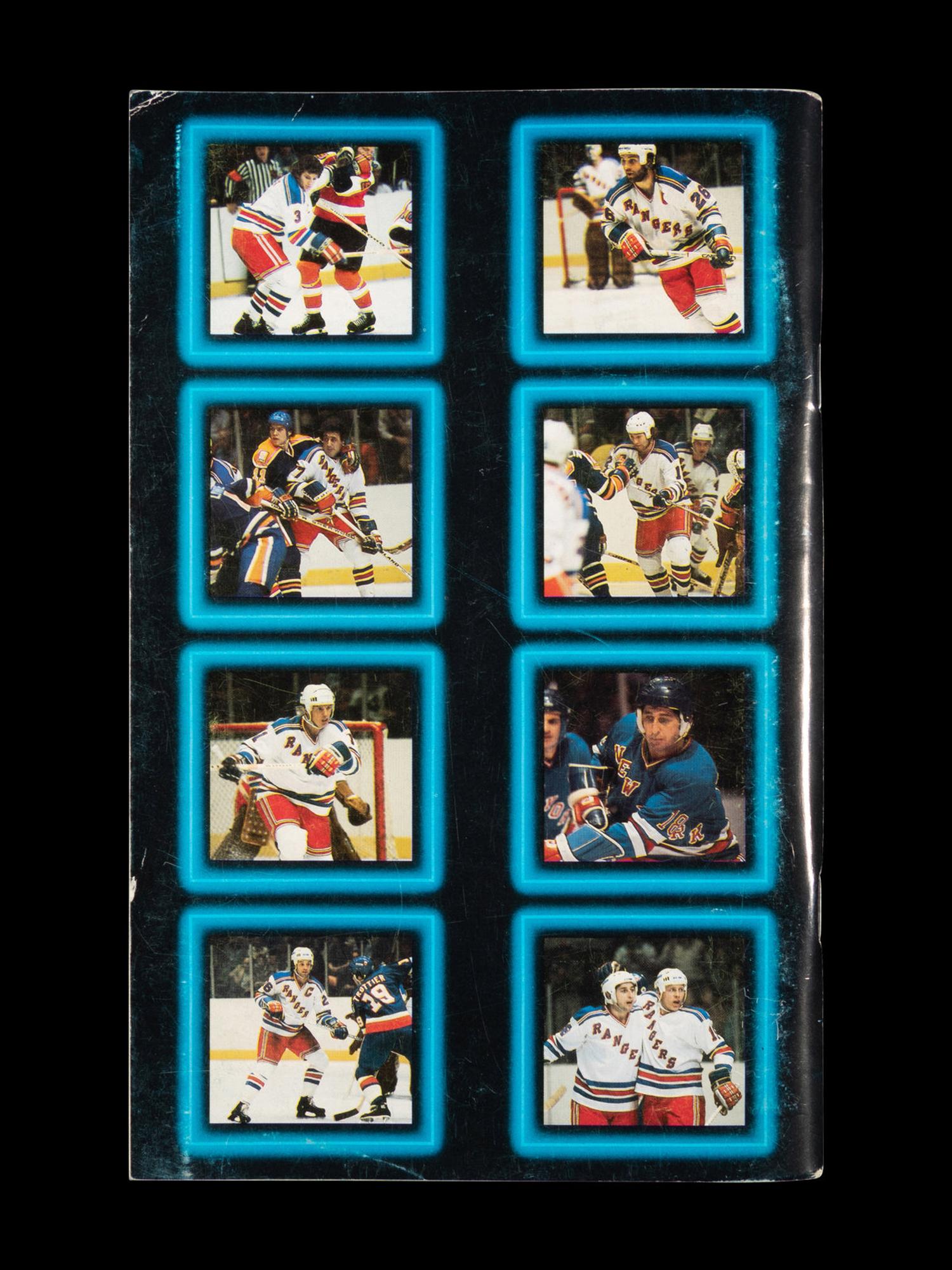 A Group of 16 1960s - 1980s New York Rangers Blue Book Media Guides,