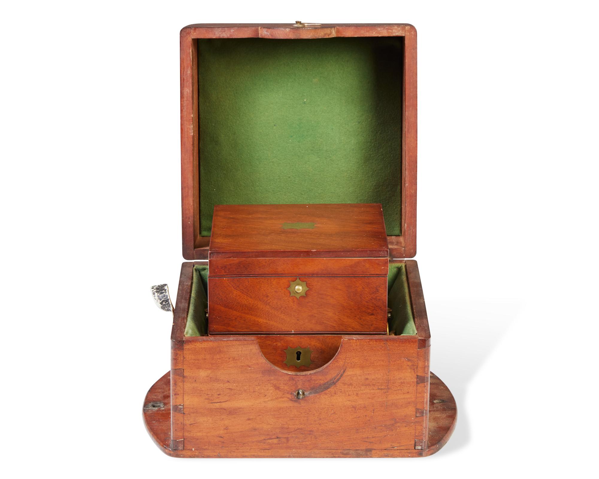 A brass and mahogany marine chronometer, Bliss & Creighton, New York, NY, retailed by Geary & Weale, Baltimore, MD, circa 1850s