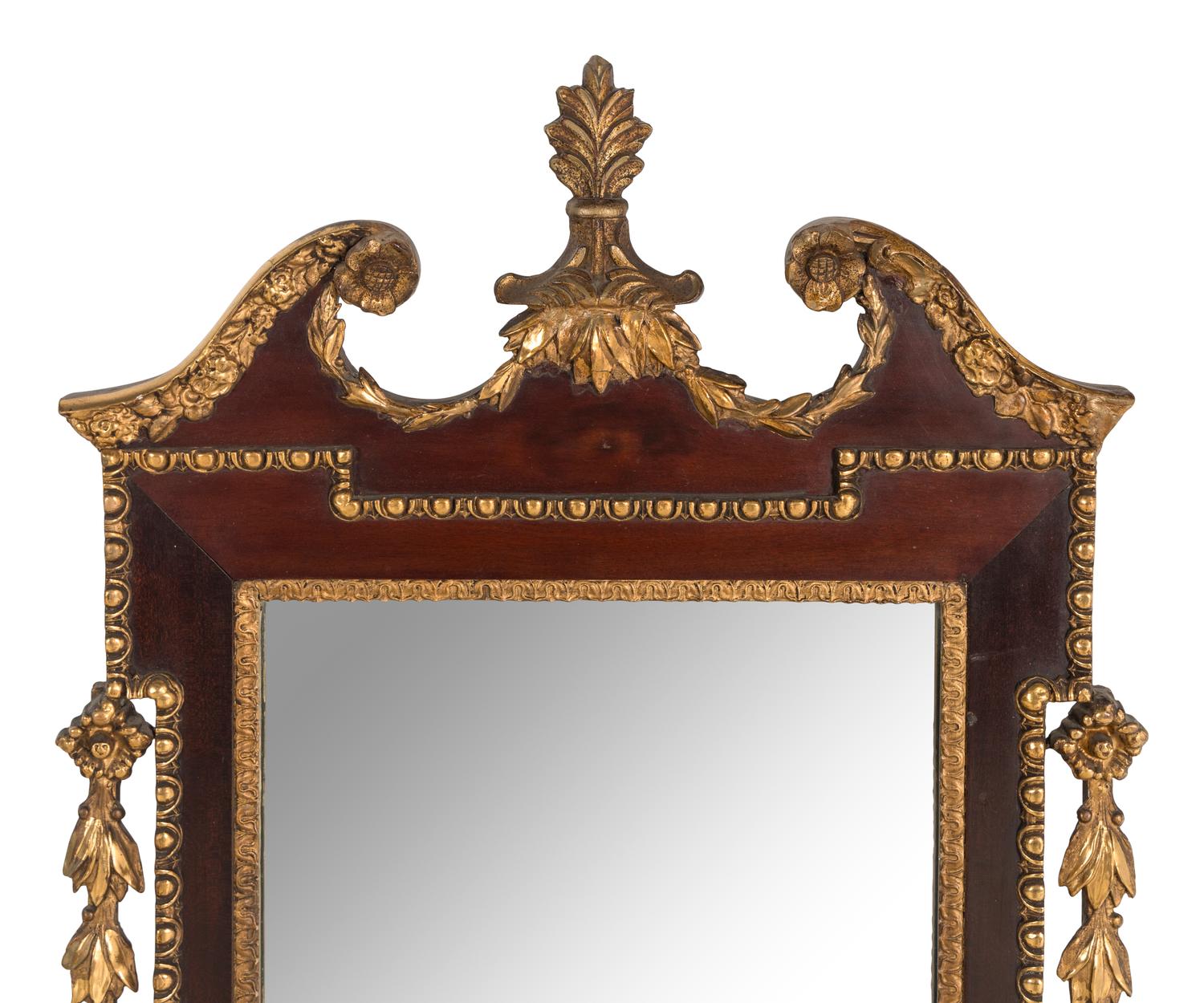 A George II Style Parcel Gilt Mahogany Mirror