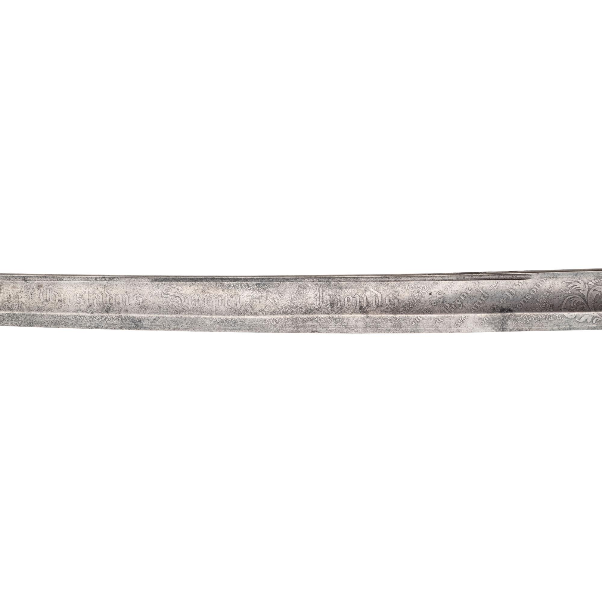 The US Model 1850 Staff & Field Officers Sword & the Model 1860 Staff & Field Officers Sword of Major, later General Gustavus Sniper - 101st NYV and later 185th NYV