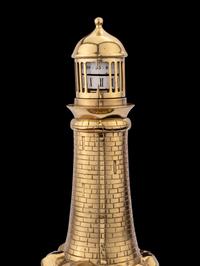 A French Gilt Bronze Lighthouse Annular Clock