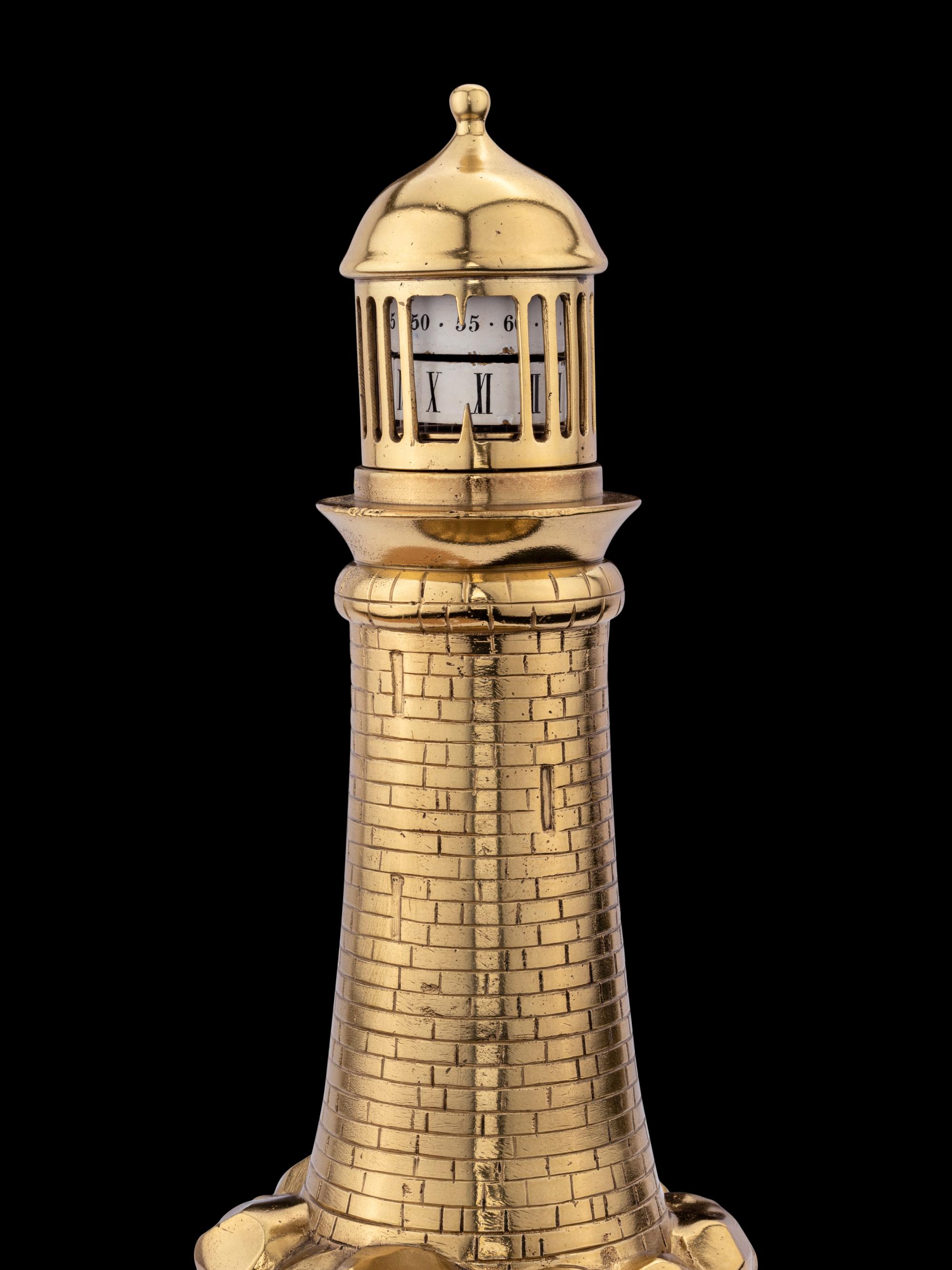A French Gilt Bronze Lighthouse Annular Clock