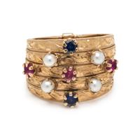 YELLOW GOLD AND MULTIGEM RING
