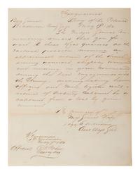 [CIVIL WAR]. HOOKER, Gen. Joseph (1814-1879). Endorsement signed ("Joseph Hooker") on request to General Alfred Pleasanton for casualty figures from the Battle of Chancellorsville.