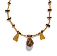 An Ancient Mediterranean Gold and Garnet Necklace