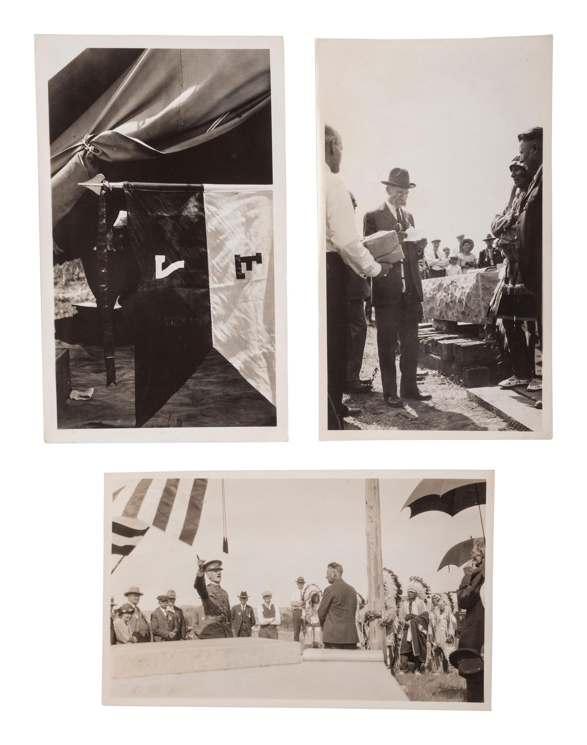 [LATE INDIAN WARS]. A group of 28 photographs from the 50th Anniversary of the Battle of the Little Bighorn, and other Custer Memorials, comprising: