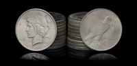 A Group of Twenty United States 1922 Peace Silver Dollar Coins