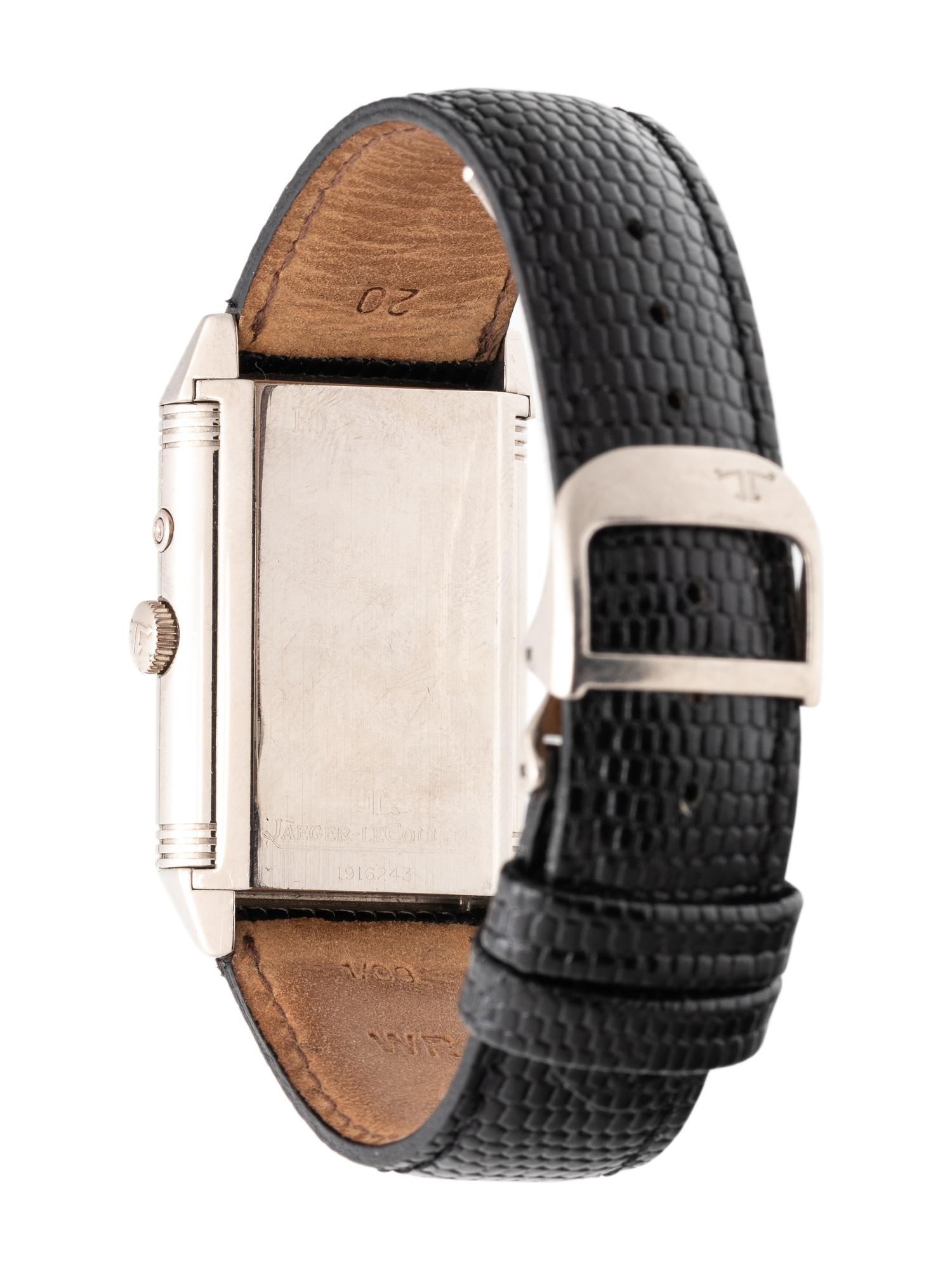 JAEGER-LeCOULTRE, REF. 270.2.54 18K WHITE GOLD 'DUOFACE REVERSO' WRISTWATCH