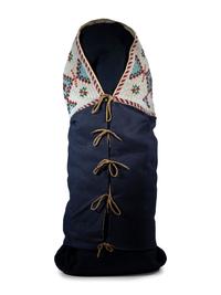 Sioux Beaded Soft-sided Cradle, with American Flags