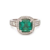 EMERALD AND DIAMOND RING