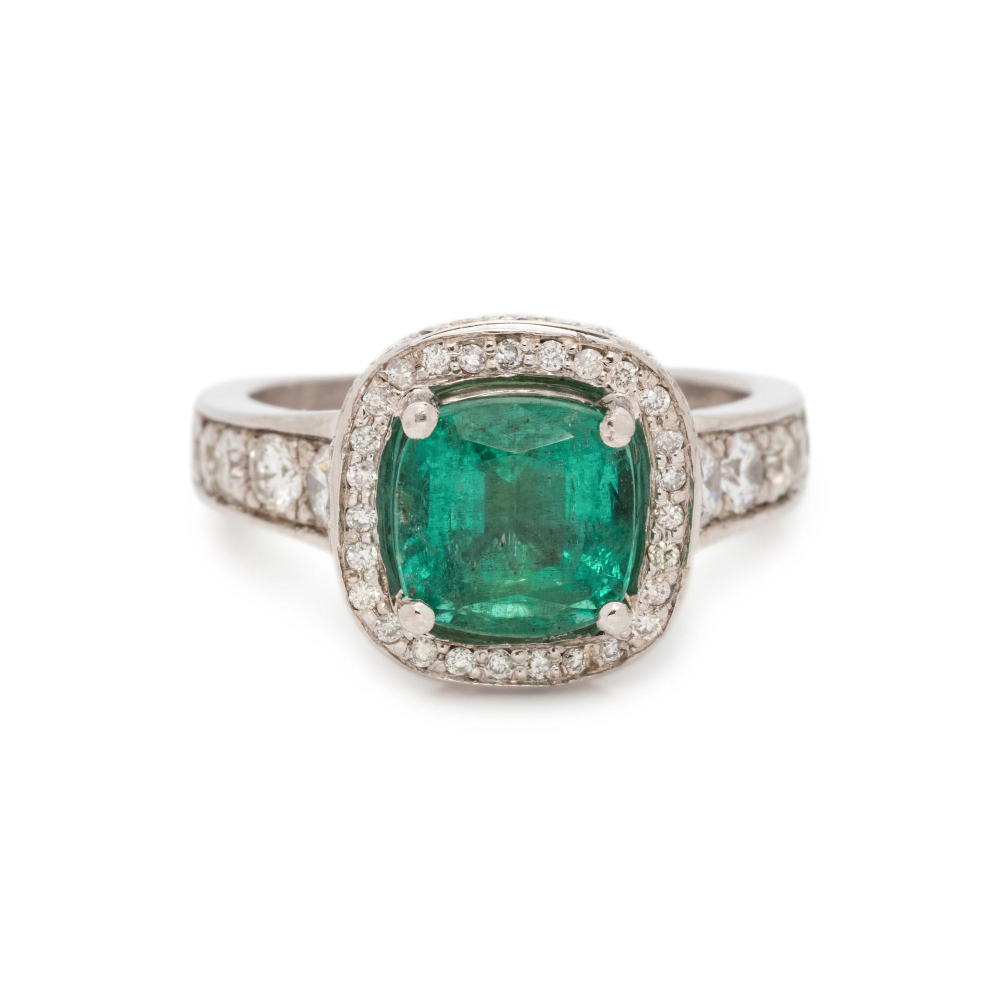 EMERALD AND DIAMOND RING