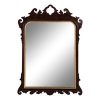 A George III Style Mahogany and Parcel Gilt Mirror
