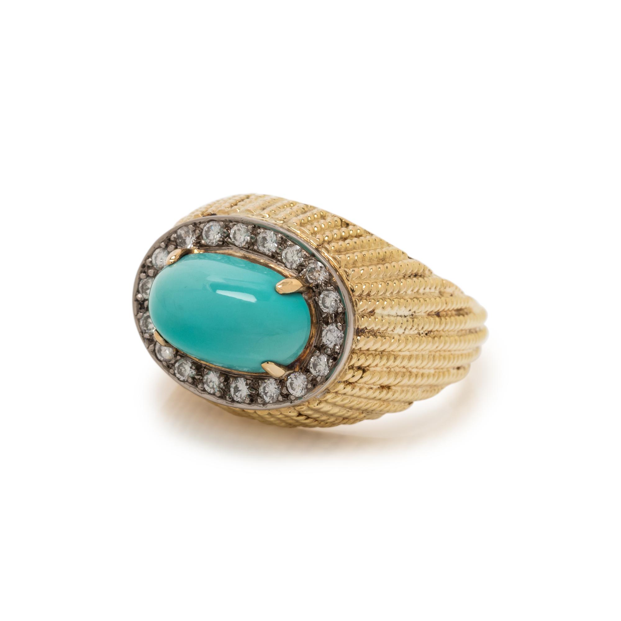 TURQUOISE AND DIAMOND RING