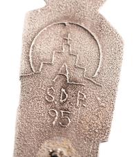 Tufa Cast Silver Figural Pendants, with Inlay