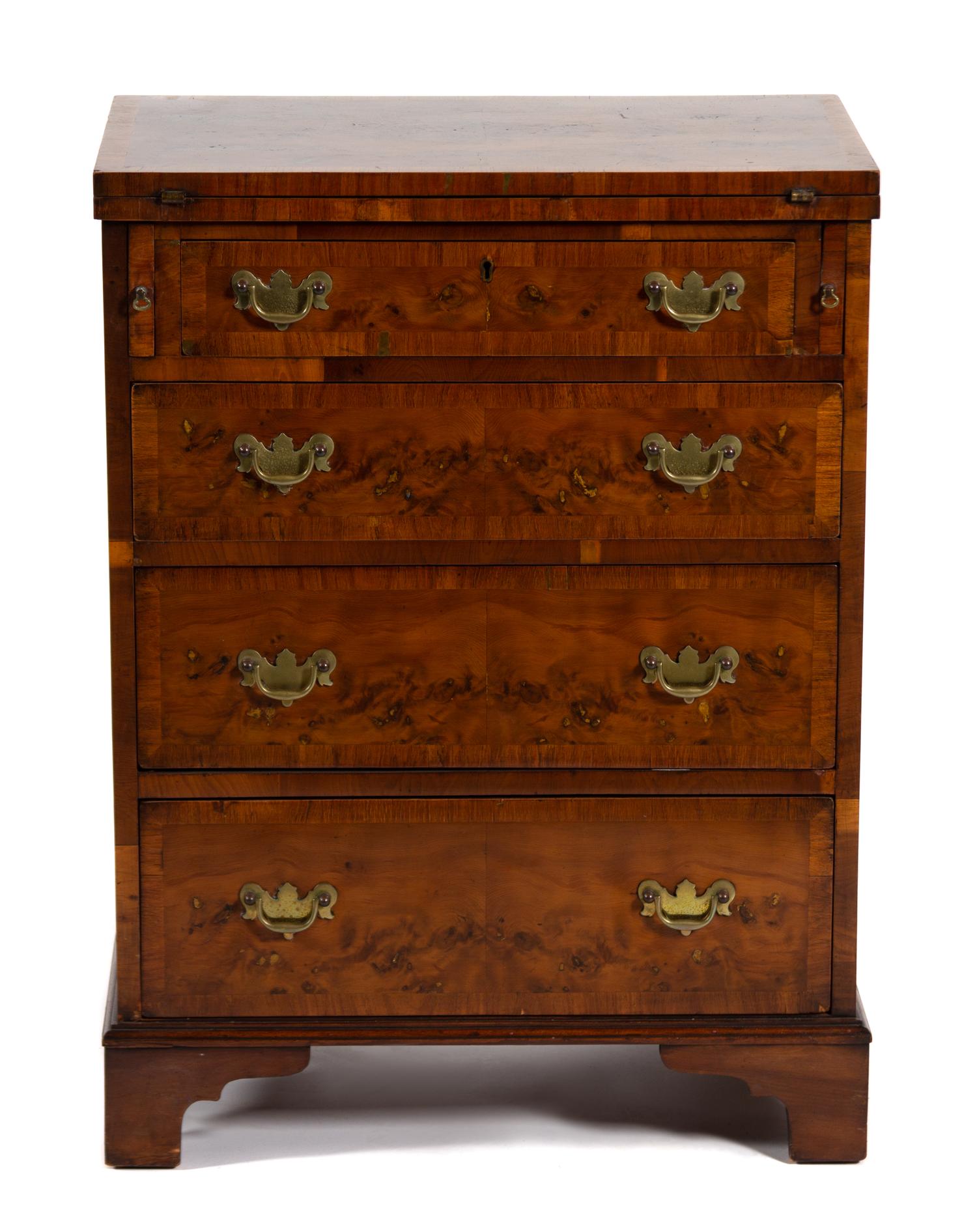 An English Bachelor's Chest Height 31 x width 23 x depth 13 1/2 inches.