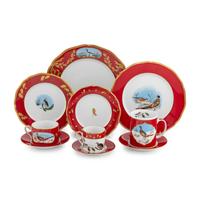 A Lynn Chase Winter Game Birds Porcelain Dinner Service