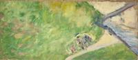 Troupeau de Vaches; with Study of a Landscape verso