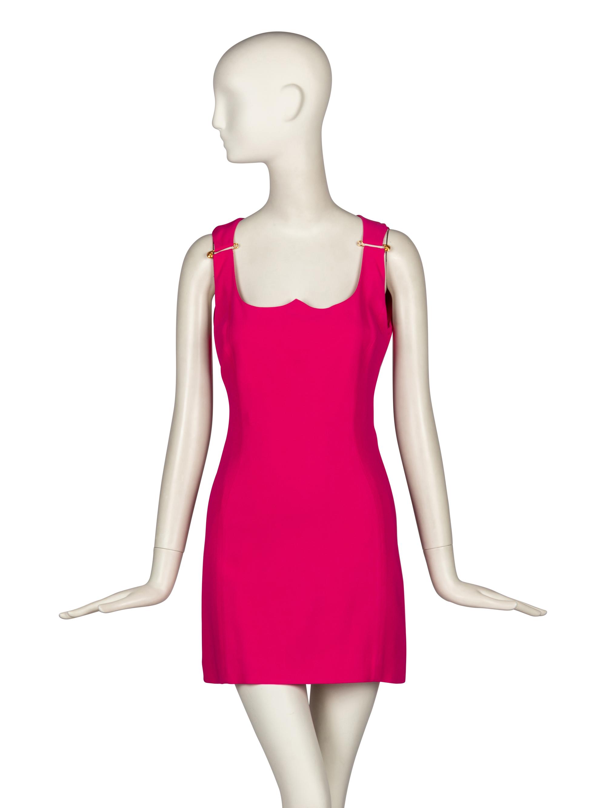 Versace, Hot Pink Safety Pin Dress