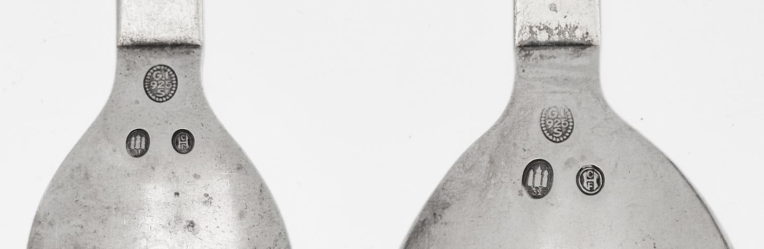 Ten Georg Jensen Silver Flatware Articles