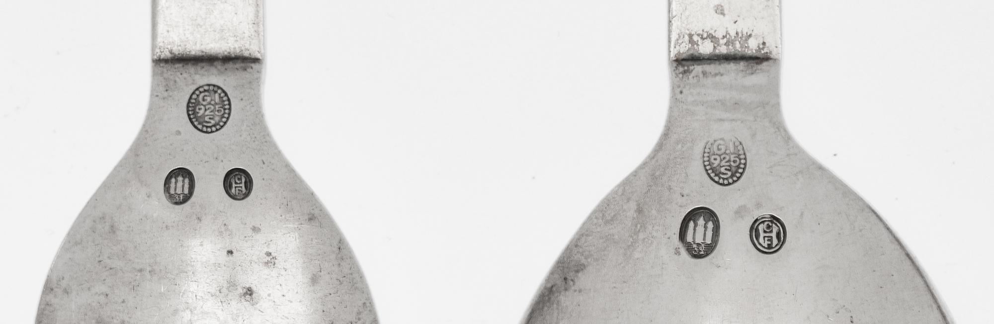 Ten Georg Jensen Silver Flatware Articles