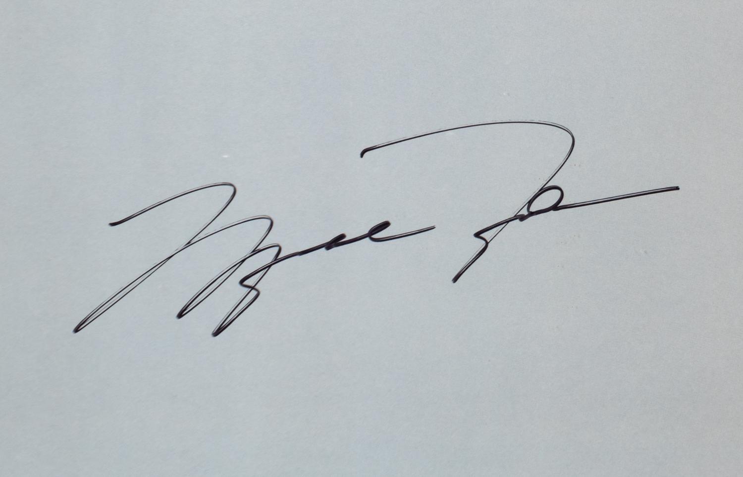 A Michael Jordan Signed Autograph Nike Jumpman Six Rings Poster (Upper Deck Authenticated),