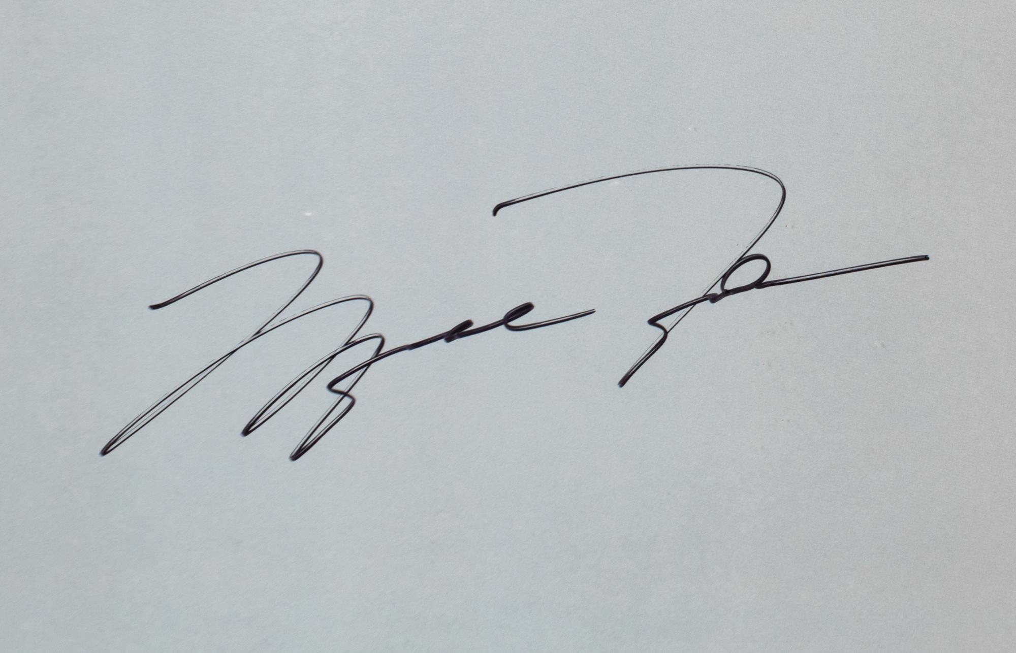 A Michael Jordan Signed Autograph Nike Jumpman Six Rings Poster (Upper Deck Authenticated),