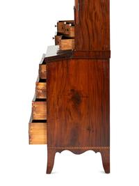A Federal Inlaid Mahogany Lady's Writing Desk-and-Bookcase