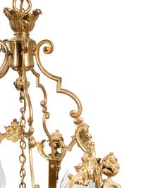 A Louis XVI Style Gilt Bronze Hall Lantern