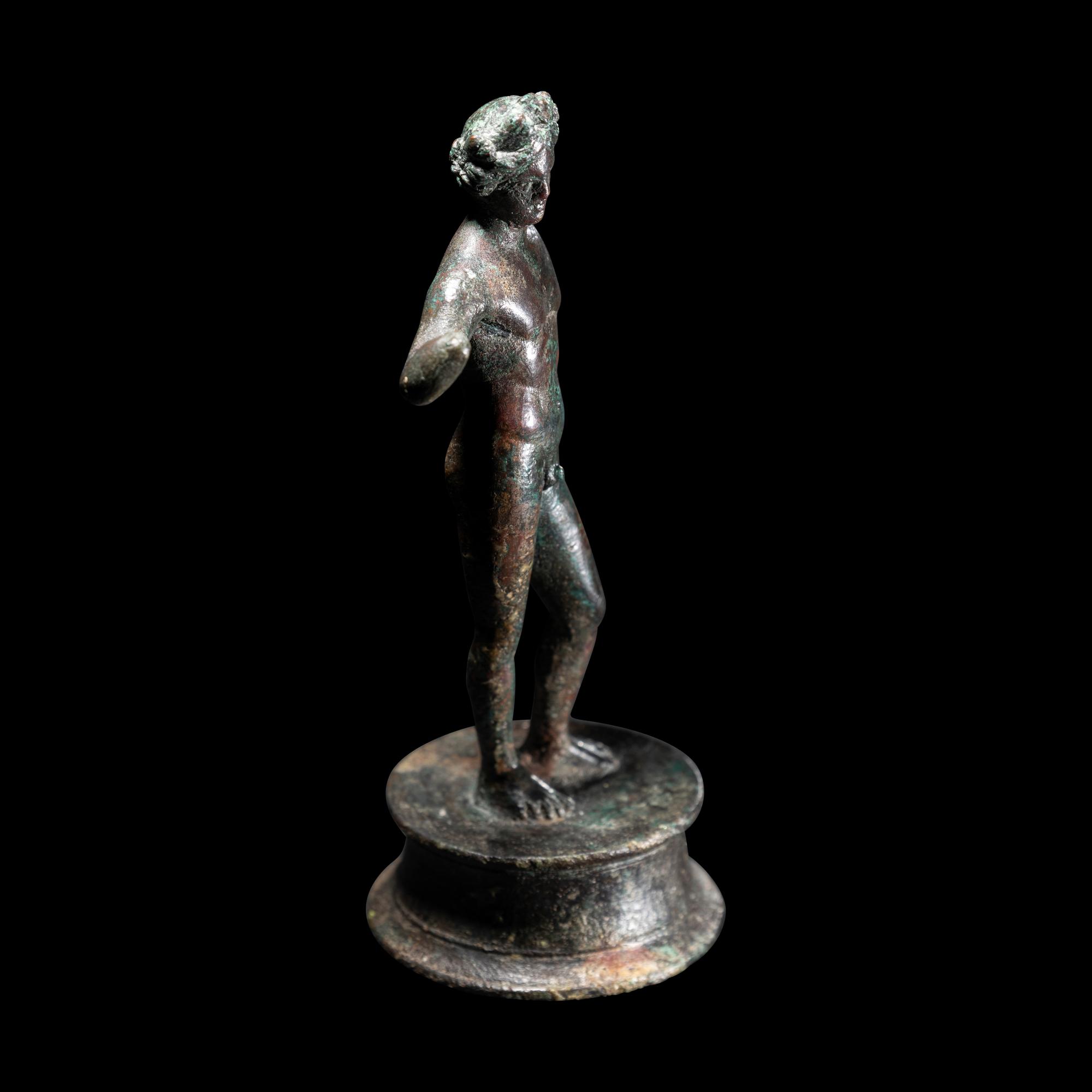 A Roman Bronze Statuette of Apollo