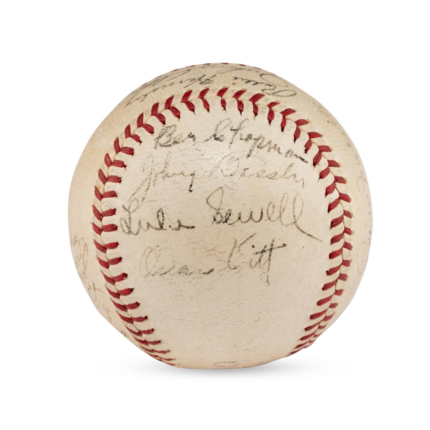 A 1939 Cleveland Indians Team Signed Autograph Baseball (Beckett Authentication Services Letter of Authenticity)