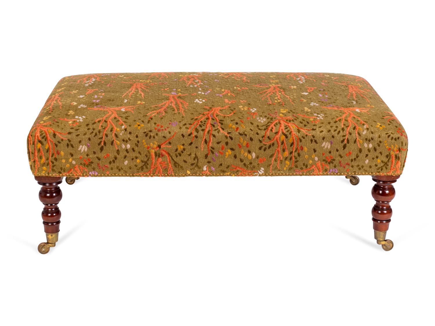 A Victorian Upholstered Ottoman — LATE 19TH CENTURY
