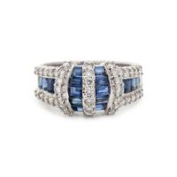 DIAMOND AND SAPPHIRE RING