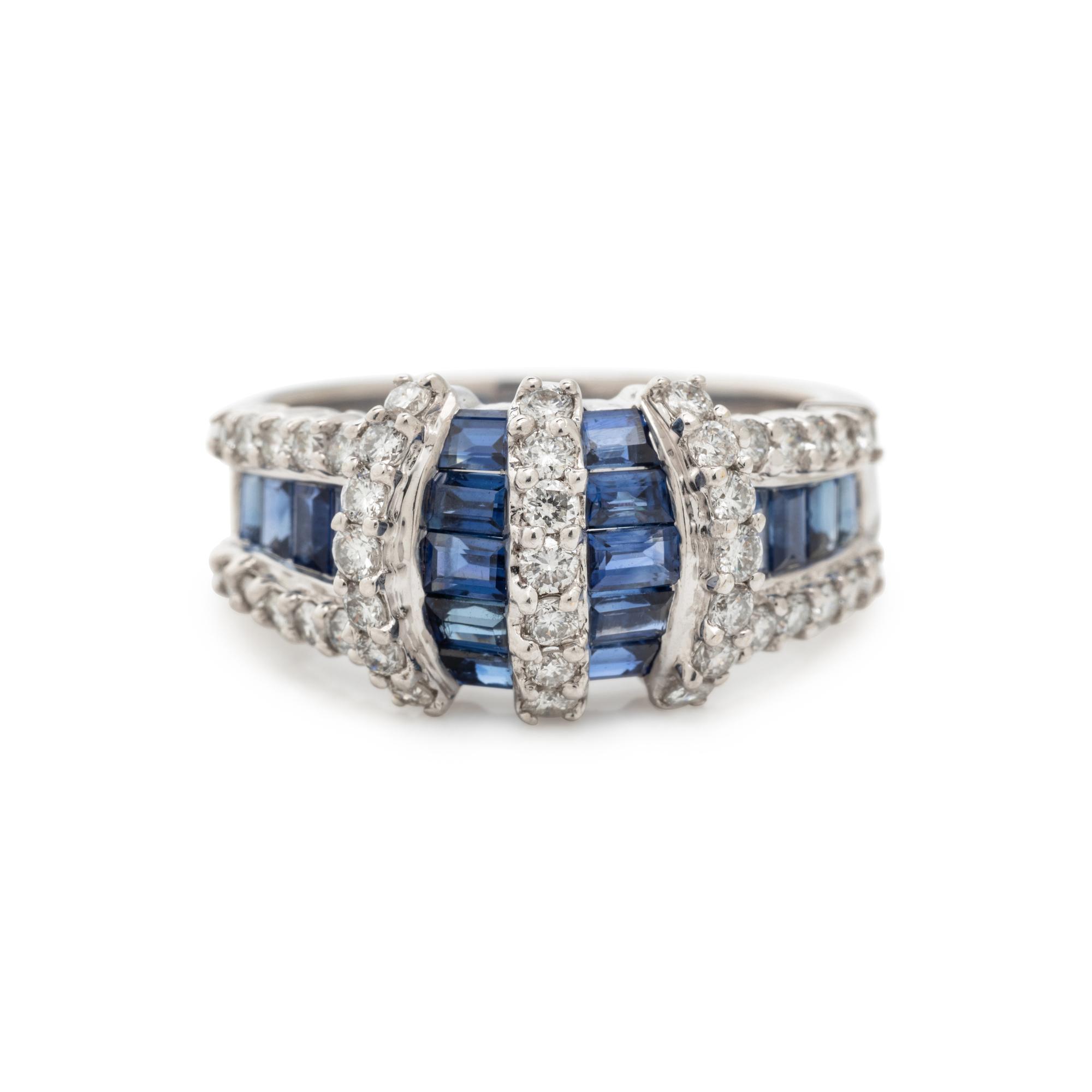 DIAMOND AND SAPPHIRE RING