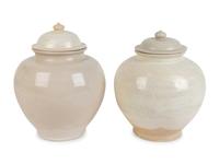 Two Chinese Porcelain Lidded Jars — TANG STYLE