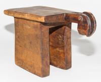 A Bwa (Burkina Faso) Wood Figural Stool. Height 8 inches.