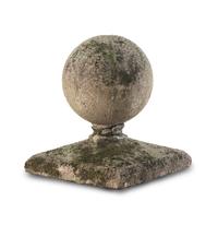 Two Cast Stone Garden Tables and a Similar Cast Stone Ornament