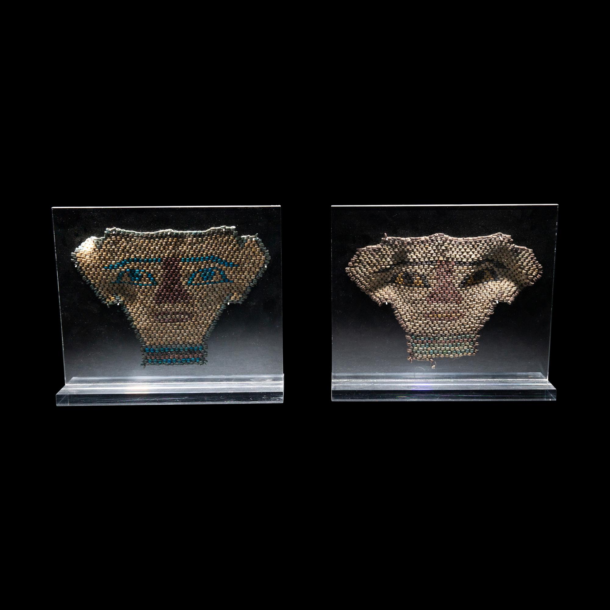 Two Egyptian Bead Masks