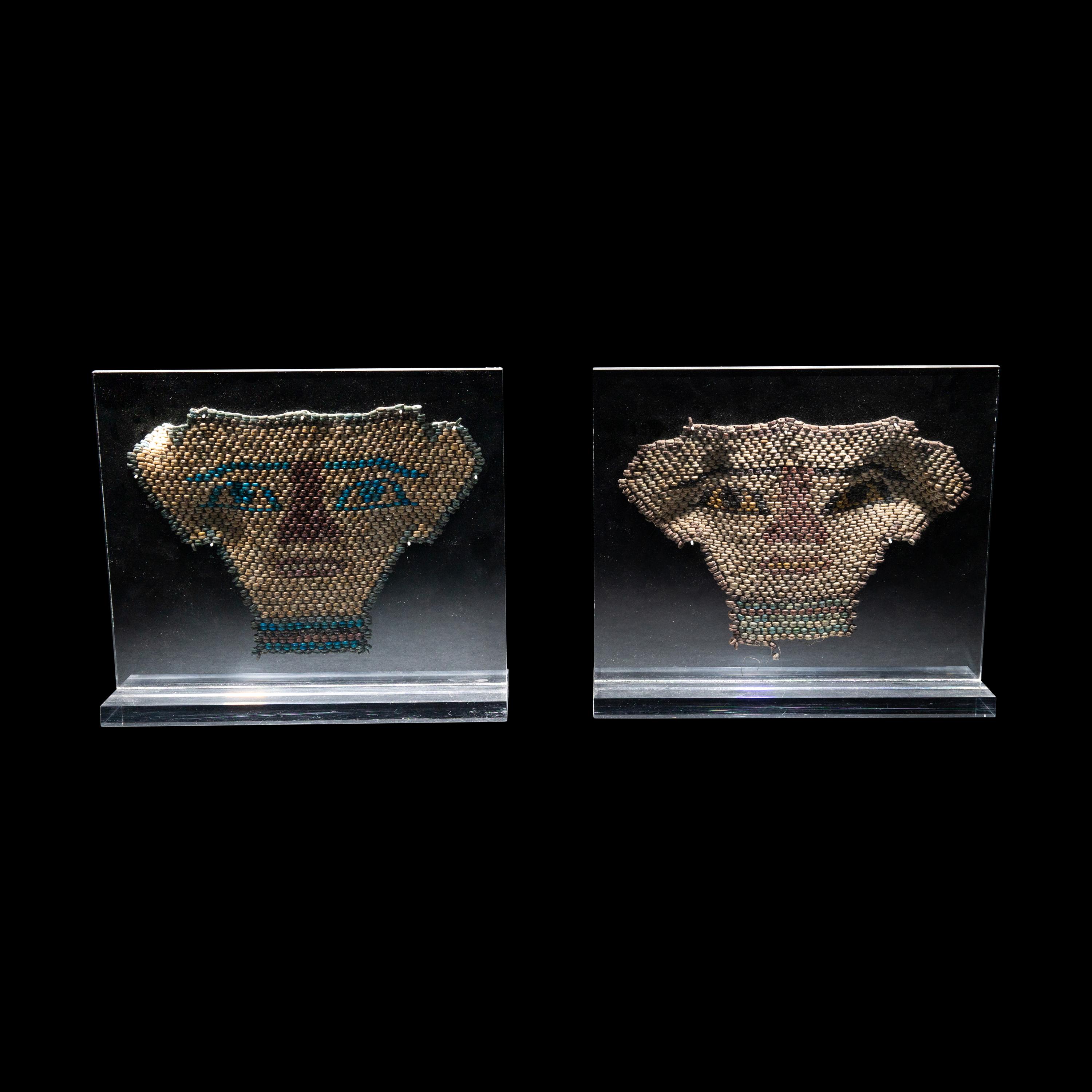 Two Egyptian Bead Masks