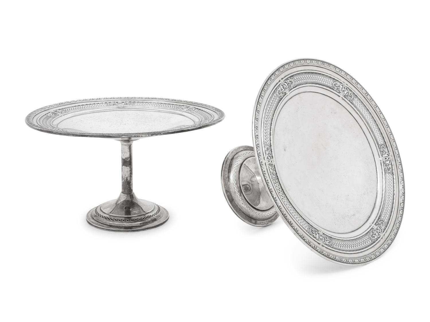 A Pair of American Silver Tazze