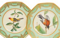 A Set of Eight Royal Worcester Porcelain Plates with Painted Birds from Audubon's Birds of America