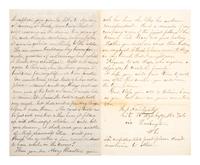 [CIVIL WAR]. Letter from Lt. Henry N. Fairbanks, Co. E, 30th Maine Infantry. 23 November 1864.