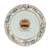 A Large Chinese Export Porcelain Armorial Charger for the Dutch Family Tulleken