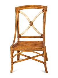 A Bamboo Desk and Matching Chair — 20th Century
