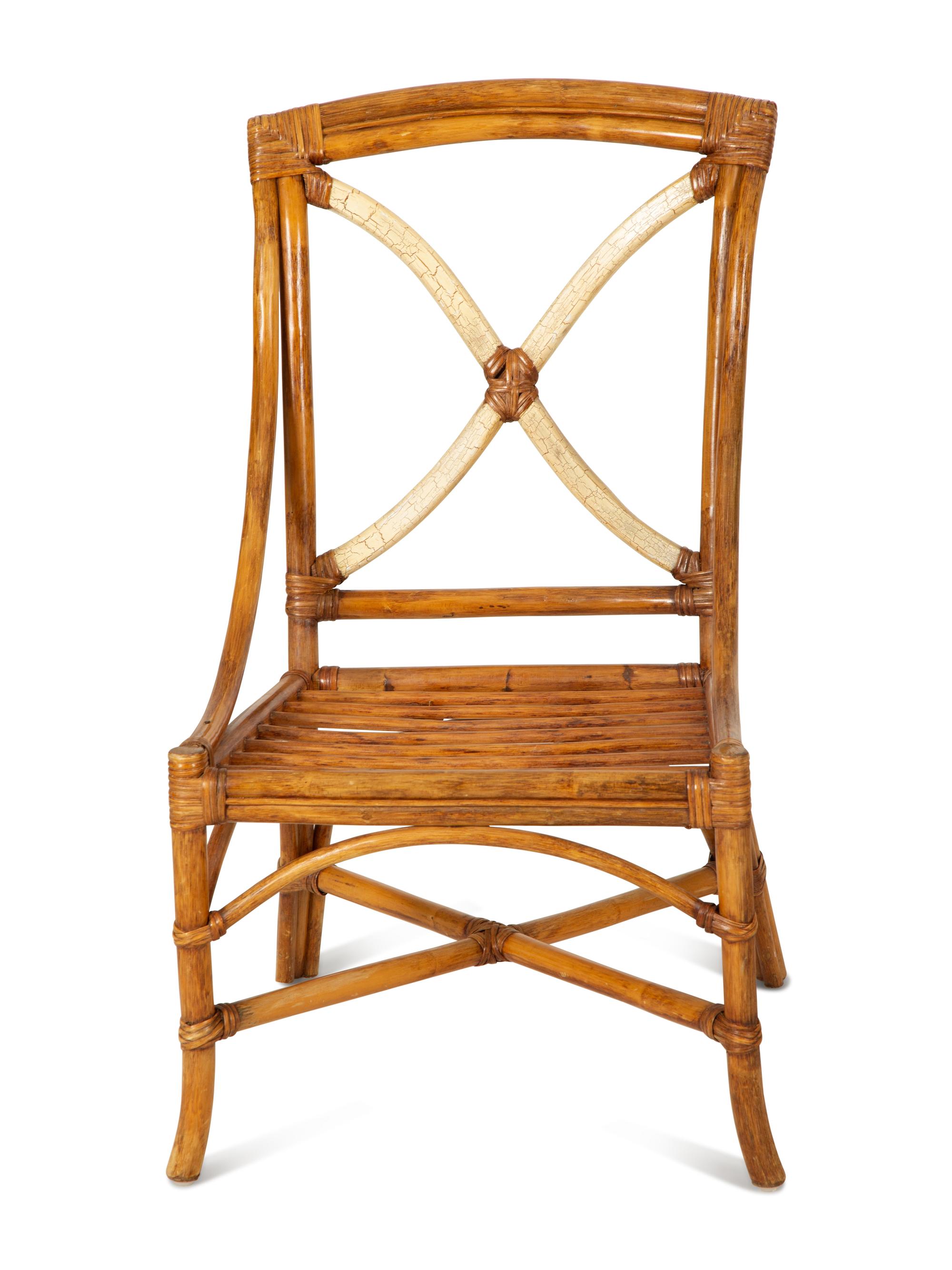 A Bamboo Desk and Matching Chair — 20th Century