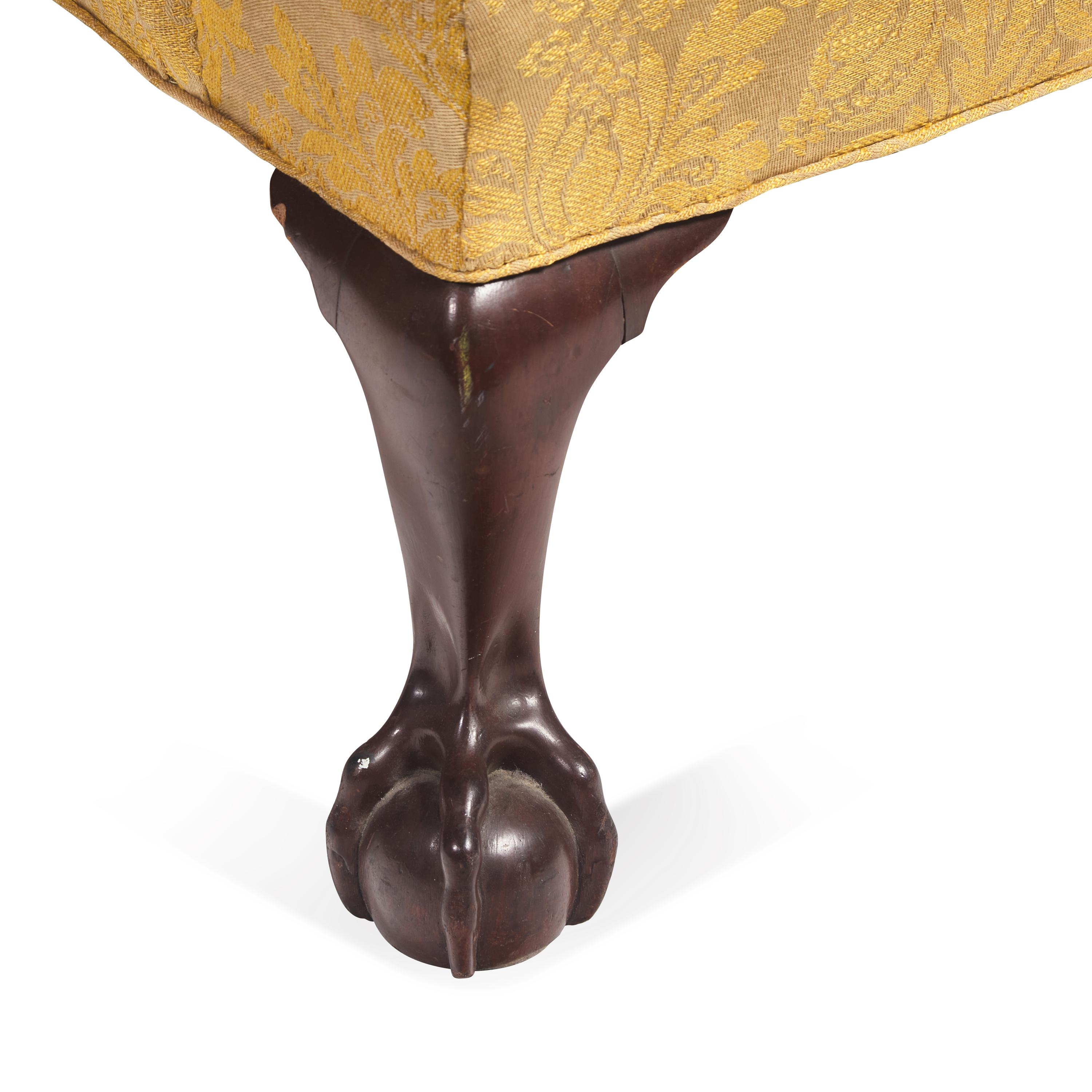 A Chippendale Carved Mahogany Easy Chair