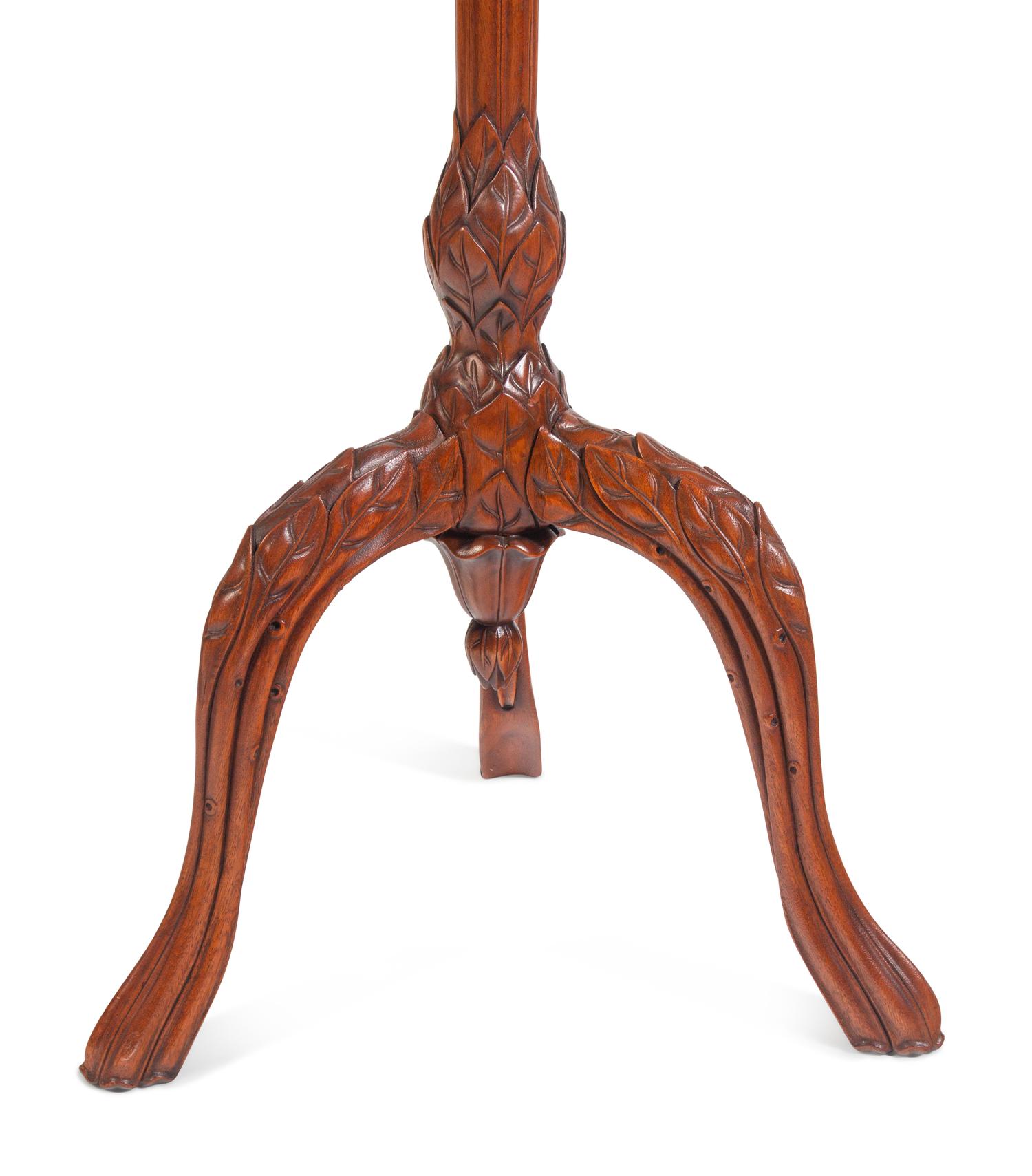 An Art Nouveau Style Carved Walnut Music Stand