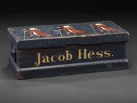 A Folk Art Carved and Painted Box