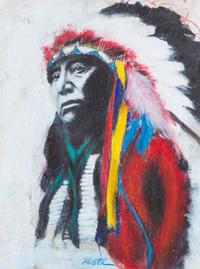Helmut Koller, (Austrian, b. 1954), Indian Chief
