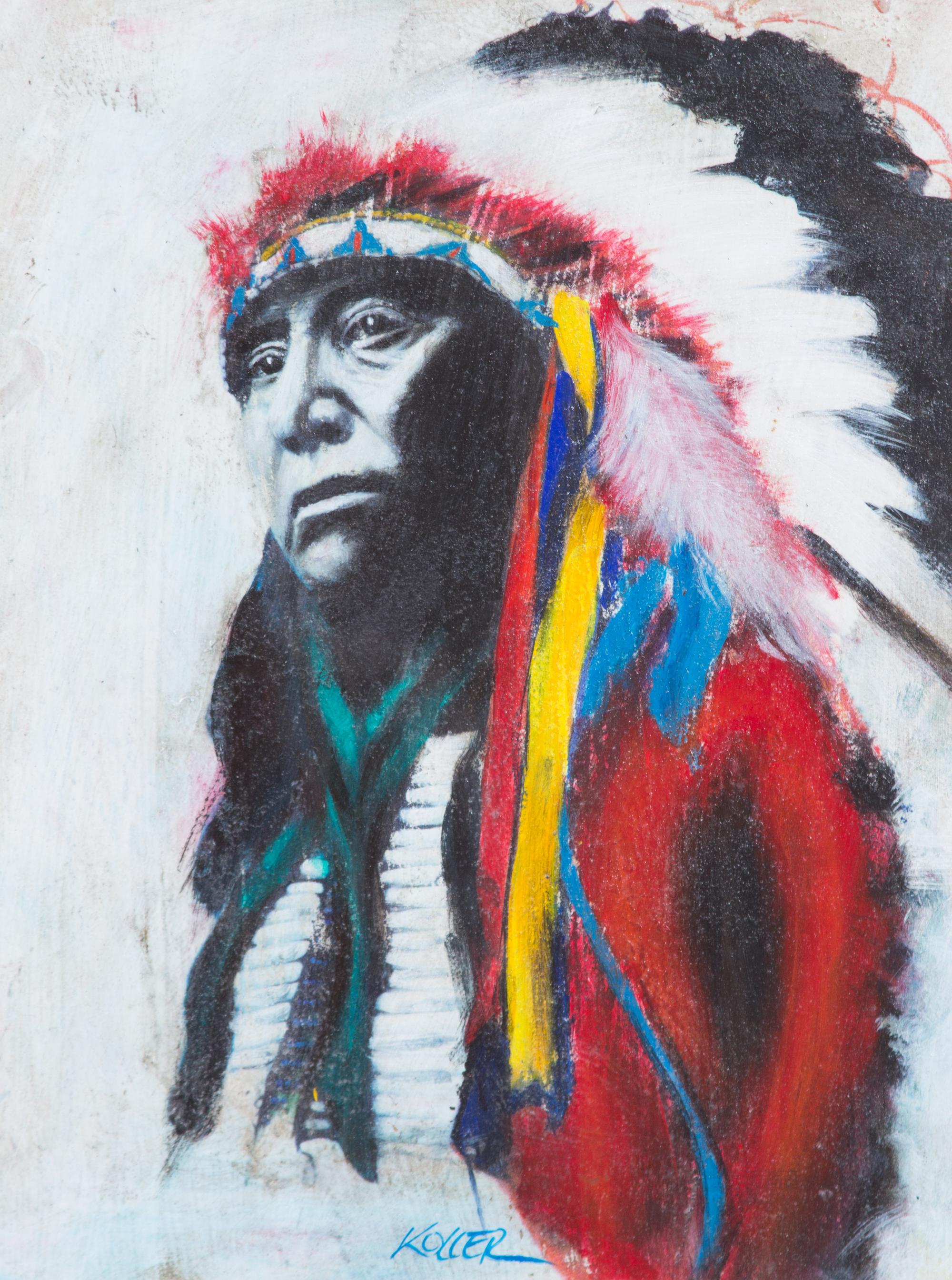 Helmut Koller, (Austrian, b. 1954), Indian Chief