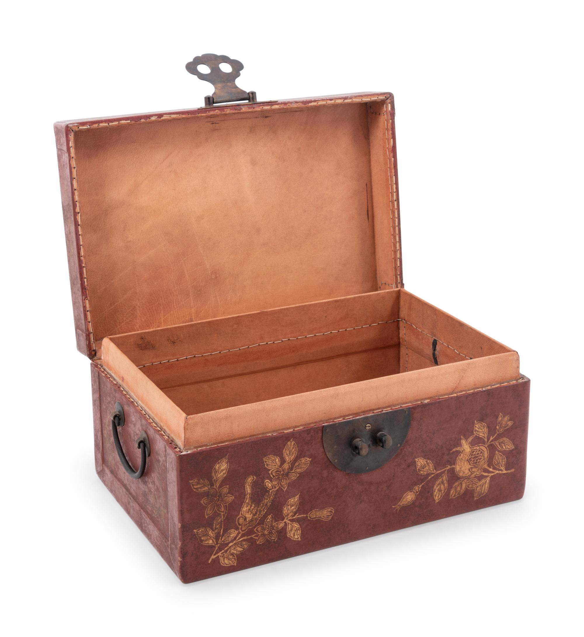 Four Chinese Gilt and Lacquered Boxes